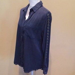 Michael Lauren Grommet Sleeve Shirt M